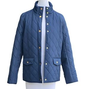 Tory Burch Navy Quilted Jacket Large NWT 74781